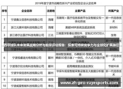 西甲球队未来发展战略分析与前景评估报告:探索可持续竞争力与全球化扩展路径 西甲球队未来发展战略分析与前景评估报告:探索可持续竞争力与全球化扩展路径